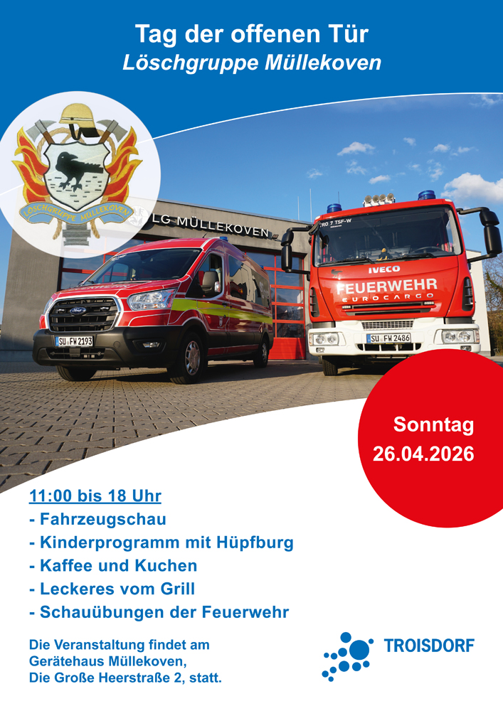 Plakat Feuerwehrfest Müllekoven 2026